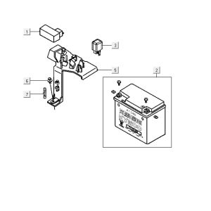 Batterie Kymco ZX 2t Wechselstrom blau begrenzt
