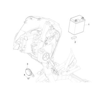 Piaggio Medley 125 4T IE ABS E4 2016-2019 Batterie (EMEA)