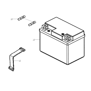 Batterie Kymco Super8 Street 50i E4 Matt Grau