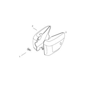 Batteriedeckel Agm Caferacer schwarz/rot