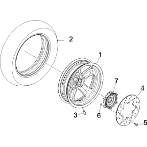 Hinterreifen Vespa GTS 250 dh 2005-2009 (mit ABS)