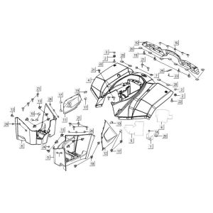 Hintere Abdeckungen Kymco MXU 300R