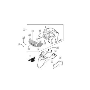 Rücklichthaube Kymco Dink LC 2-Takt silber