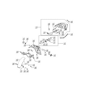 Rücklichthauben Kymco People S 4-Takt Dunkelgrau