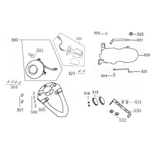 Rücklichtabdeckung Rover Riva II schwarz