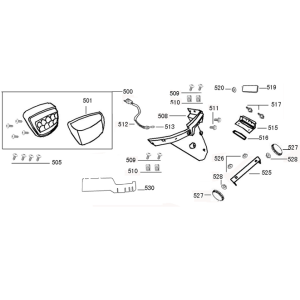 Rücklichtkappe Senzo Rivalux rot