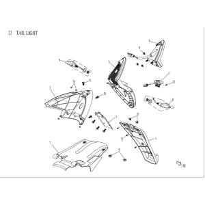 Rücklicht-Blinker AGM Venom weiß