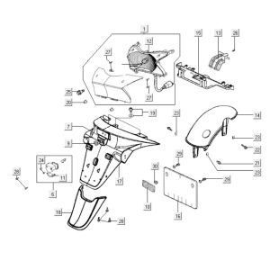 Rücklicht - Kotflügel hinten Kymco Grand Dink 250cc