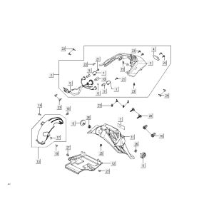 Rücklicht - Motorhaube Kymco New Dink 4-Takt deep ocean blue