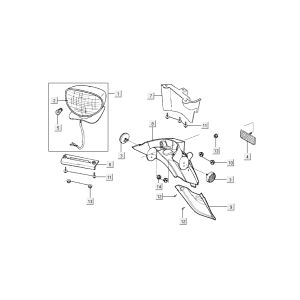 Rücklicht - Haube Kymco People 2-Takt rot