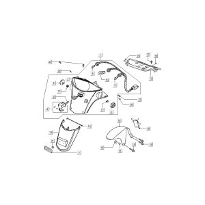 Rücklicht - Kapdelen Kymco B&W LC 2-Takt Silber