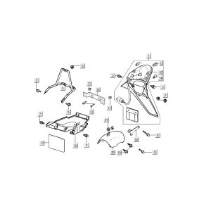 Rücklicht - Caps Kymco Filly 4-Takt Silber