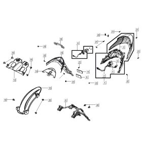 Rücklicht AGILITY 16+ 4T 200i Matt Metallic Hellblau