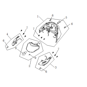 Rücklicht AGM Ape50 braun