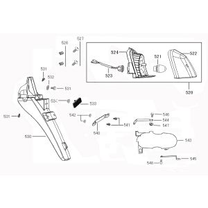 Rücklicht Benzhou ZN50QT-36 creme