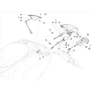 Rücklicht - Blinker Vespa Elektrica 25/KMH SCH E5 2021 (EMEA)