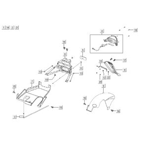 Rücklicht Kymco Agility 12' 4-Takt silber