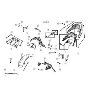 Rücklicht Kymco Agility 16'+ 4-Takt-Einspritzung euro4 schwarz