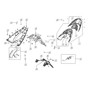 Rücklicht Kymco City 16' 4-Takt weiß