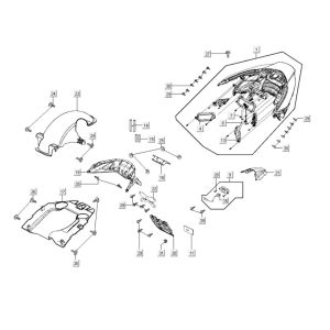 Rücklicht Kymco Xciting 400i Matt Schwarz