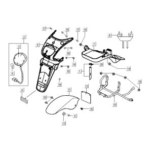 Rücklicht Kymco Yup 2t AC klassisch grün