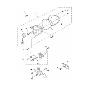 Rücklicht Yamaha Aerox 2-Takt 2013