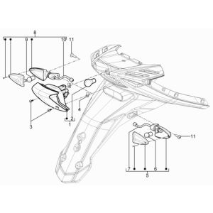 Rücklicht - Heckblinker Piaggio Typhoon 50 2-Takt Euro 3 2011