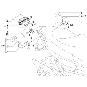 Rücklichter - Blinker Gilera Runner 200cc VXR 4-Takt 2006