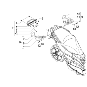 Rücklichter - Blinker Gilera Runner 50 SP 2010-2017