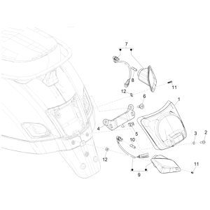 Rücklichter - Vespa GTS 125 4T E4 ABS 2019 Blinker (EMEA)