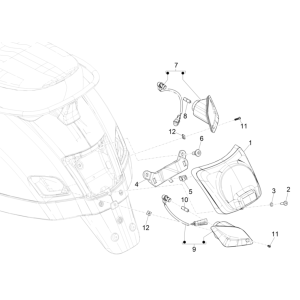 Rücklichter - Vespa GTS 125 4T E5 ABS 2021 Blinker (EMEA)