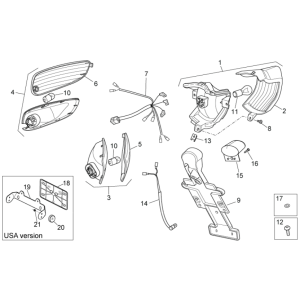 Rücklichter Aprilia SR 50 H2O dH+Vergaser 2004-2009