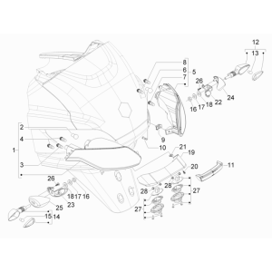 Rücklichter Piaggio MP3 300LT Sport 2009-2014