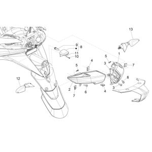 Rückleuchten - Piaggio MP3 300 HPE/300 HPE SPORT E5 ABS 2020-2022 (EMEA)
