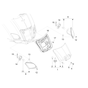 Rücklichter Vespa GTS 250 dh 2005-2016 (ohne ABS)