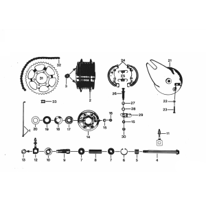 Hinterradnabe 2 Zundapp C50 Sport 529-010