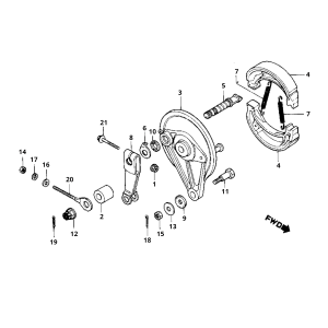 Honda MB50/MB80 Hinterradbremse