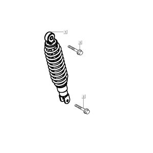 Stoßdämpfer hinten Kymco Agility RS 4-Takt schwarz 11