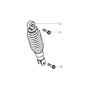 Stoßdämpfer hinten Kymco People S 4-Takt mattschwarz