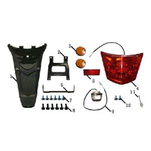 Kotflügel hinten China Touring blau