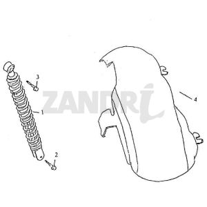 Stoßdämpfer hinten BTC Grande Retro GT1 kaffeecreme