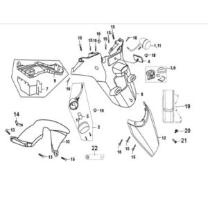 Achterspatbord - spatlap Sym Crox 50 E4