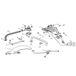 Kotflügel hinten China Fashion rauchig