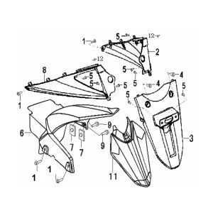 Kotflügel hinten Generic Xor schwarz 2006 2-Takt