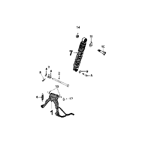 Heckteleskop Standard Peugeot Speedfight 4 4-Takt Weißgold