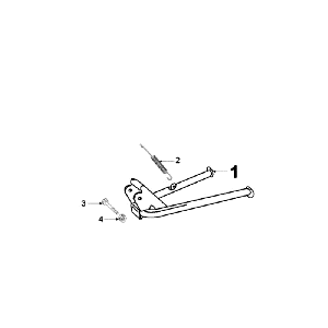 Teleskop hinten und Ständer Peugeot Vogue Schwarz