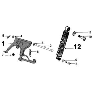 Teleskop hinten Peugeot Kisbee euro4