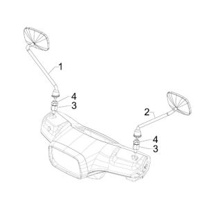 Spiegel Vespa S 2-Takt