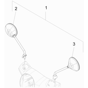 Rückspiegel Vespa GTS 250 dh 2005-2016 (ohne ABS)