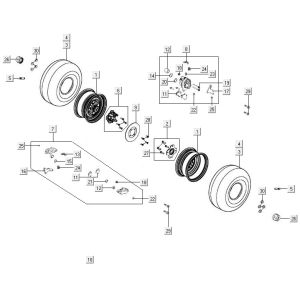 Hinterrad Kymco MXU 500
